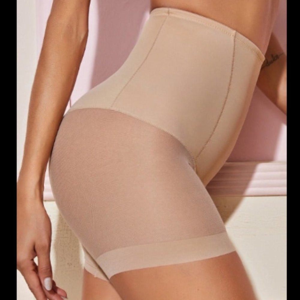 Contrast Mesh Shapewear Shorts 3XL